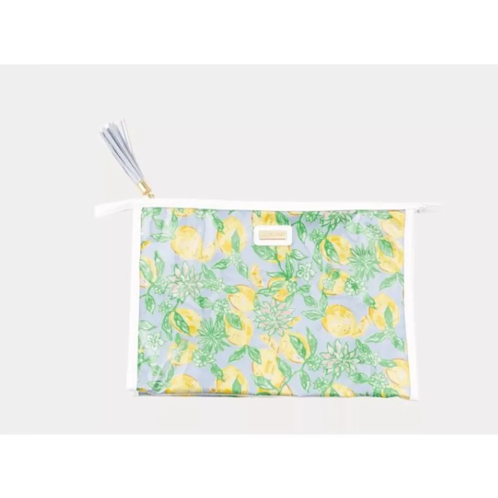 NWT Lilly Pulizter Beach Day Pouch- : Bluette Make Lemonade